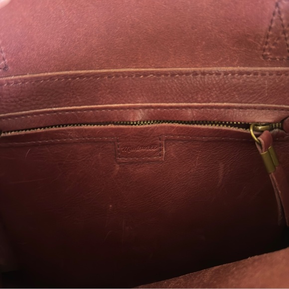 Madewell Medium Transport Crossbody Tote in Burgundy - Picture 7 of 8